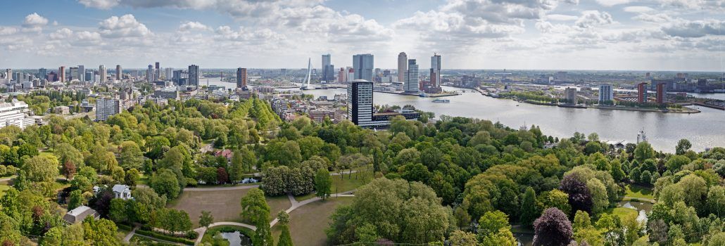 Skyline van Rotterdam Nederland